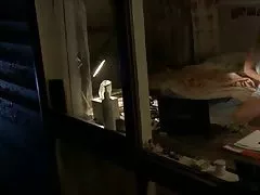 Voyeur pirang masturbasi